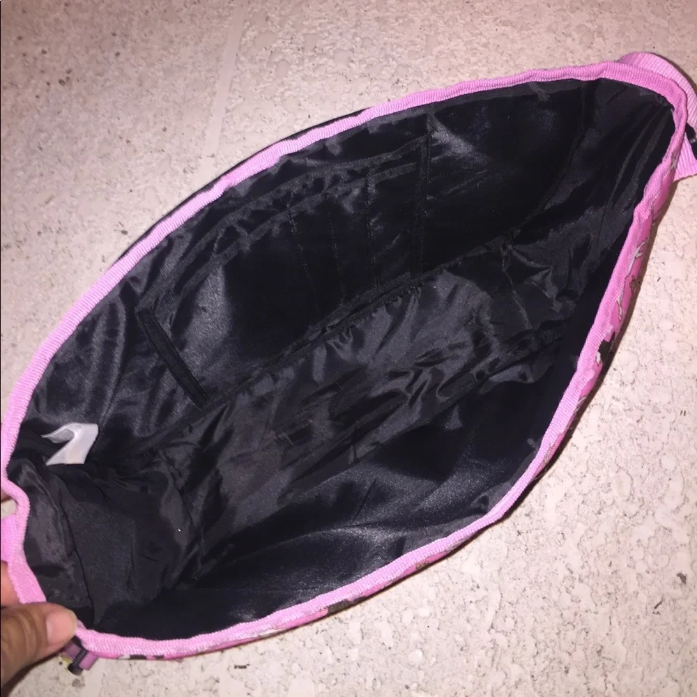 Wildkin Horses messenger laptop bag horse print black & pink - camp work school